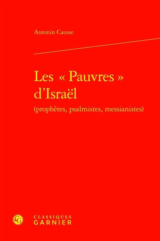 Les Pauvres d'Israel (Etudes D'histoire Et De Philosophie Religieuses, 3) - Image 1