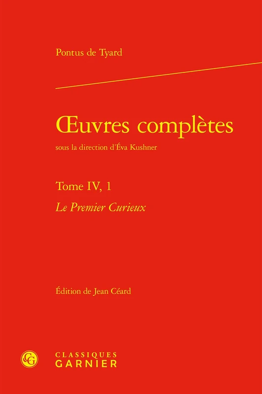 oeuvres complètes: Le Premier Curieux, ou Premier Discours de la nature du monde et de ses parties (Tome IV, 1) - Image 1