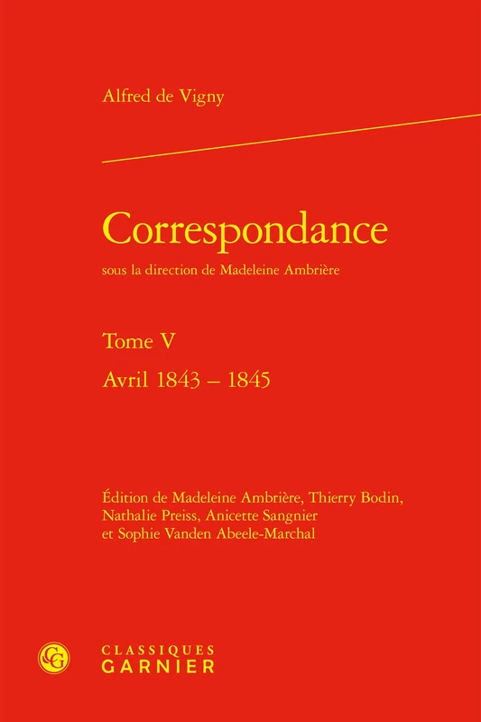 Correspondance: Avril 1843 - 1845 (Tome V)