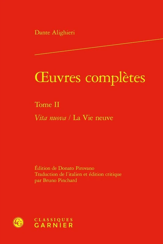 Oeuvres Completes. Tome II: Vita Nuova / La Vie Neuve (Textes, 2) - Image 1
