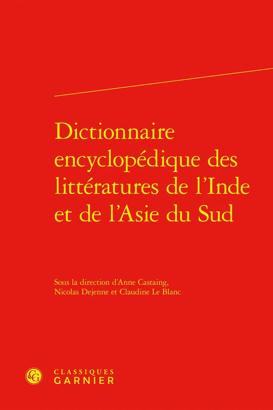 Dictionnaire Encyclopedique Des Litteratures de l'Inde Et de l'Asie Du Sud (Dictionnaires et syntheses, 30) - Image 1