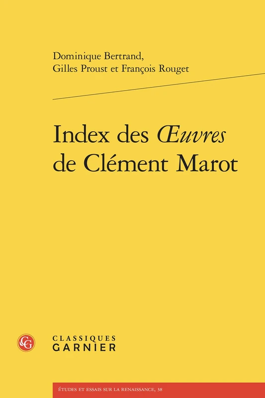 Index Des Oeuvres de Clement Marot