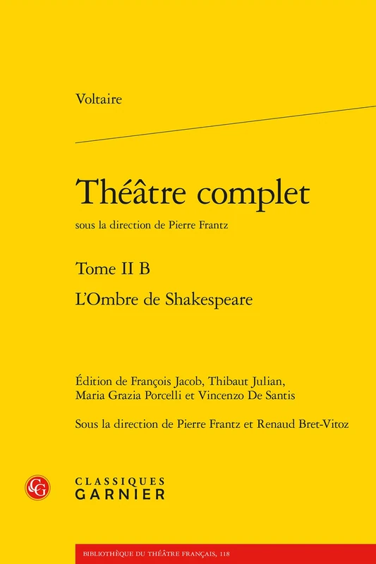 Théâtre complet: L'Ombre de Shakespeare (Tome II B) - Image 1