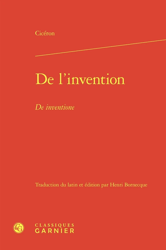 De l'invention: De inventione