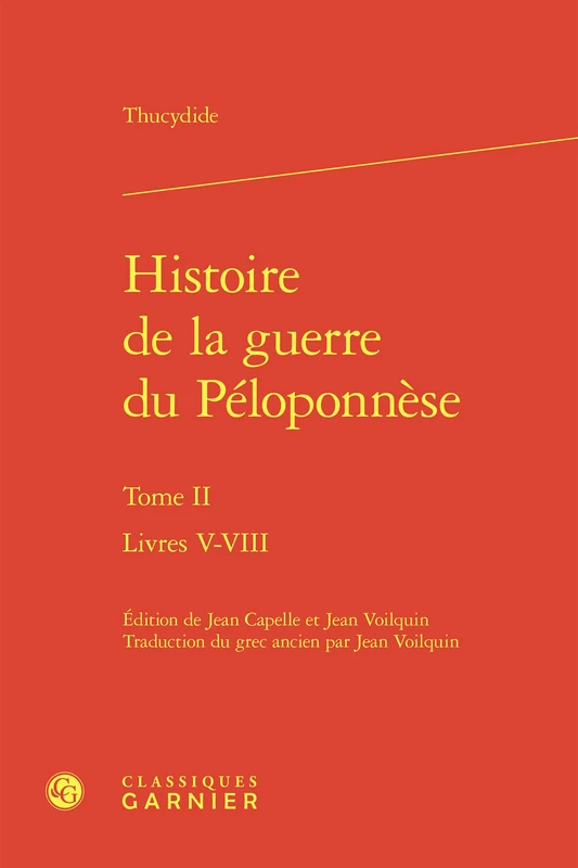 Histoire de la guerre du Péloponnèse: Livres V-VIII (Tome II) - Image 1