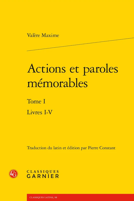 Actions et paroles mémorables: Livres I-V (Tome I) - Image 1