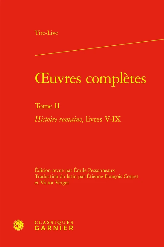 oeuvres complètes: Histoire romaine, livres V-IX (Tome II) - Image 1