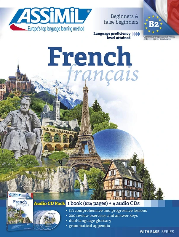 Pack CD French (1 Book + 4 Audio CD): New French with Ease Pack Book/4 CDs - Image 1