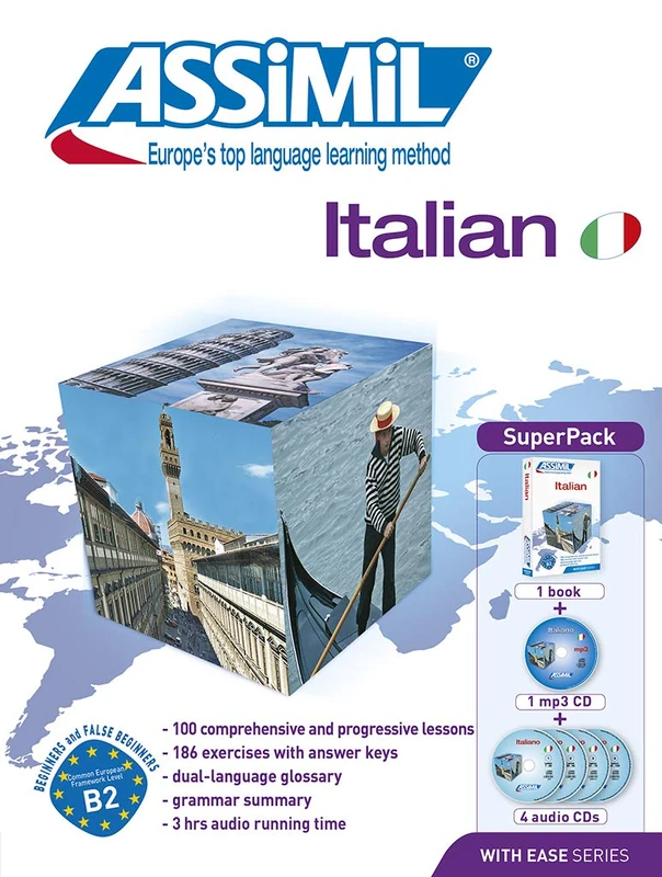Assimil Italian: Italian with Ease - pack: book + 4 CDs + 1 mp3 CD