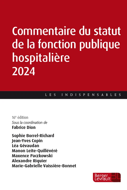 Commentaire du statut de la fonction publique hospitalière 2024 (16e éd.) - Image 1