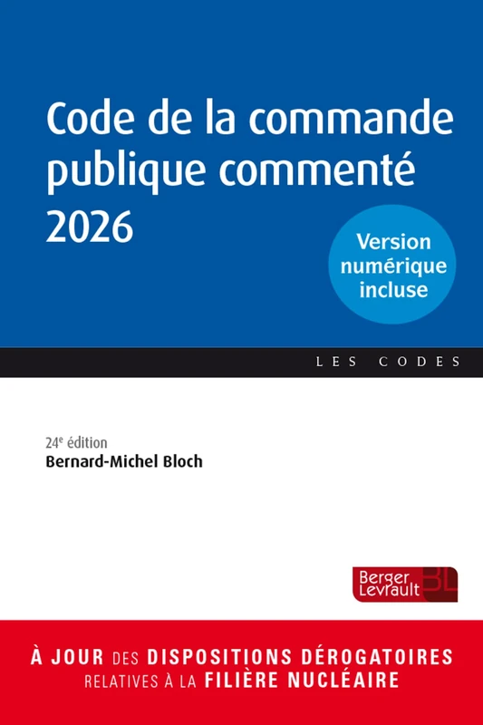 Code de la commande publique commenté 2026 (24e éd.)