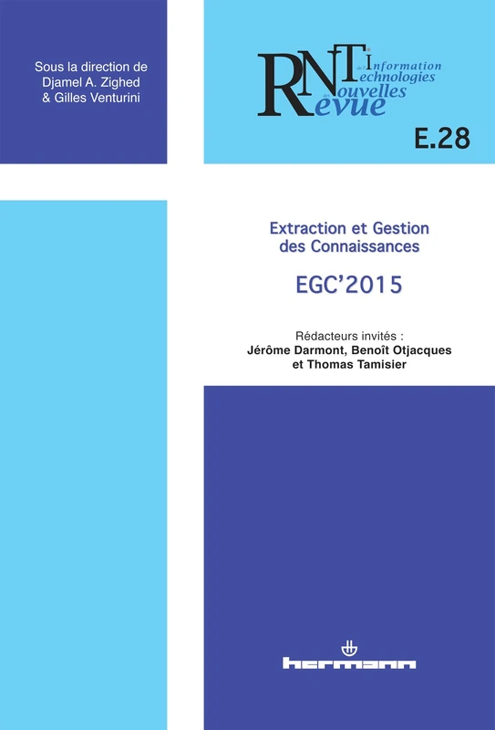 Revue des nouvelles technologies de l'information, n° E.28.: Extraction et gestion des connaissances : EGC 2015 (HR.RNTI) - Image 1