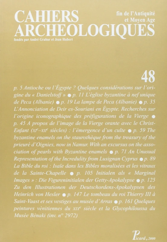 Cahiers archéologiques, n° 48: Fin de l'Antiquité et du Moyen Âge - Image 1