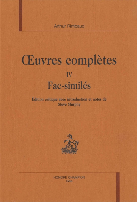 Œuvres complètes T4 : Fac-similés: IV - Image 1