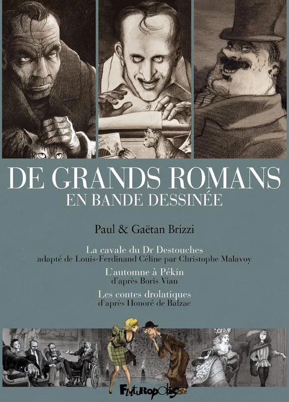 De grands romans en bande dessinée: Coffret en 3 volumes : La cavale du Dr Destouches ; L'automne à Pékin ; Les contes drolatiques - Image 1