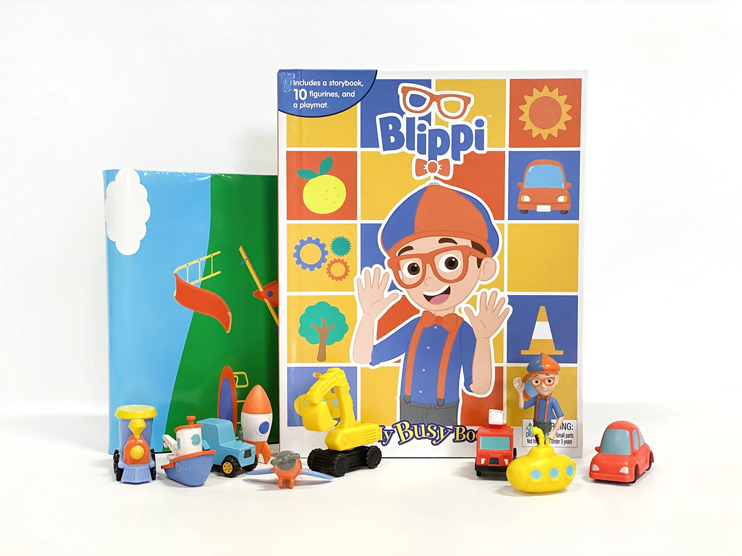 Blippi My Busy Books - Storybook, 10 figurines, playmat