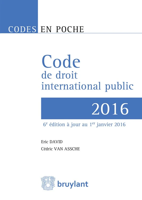 Code de droit international public 2016 - Image 1