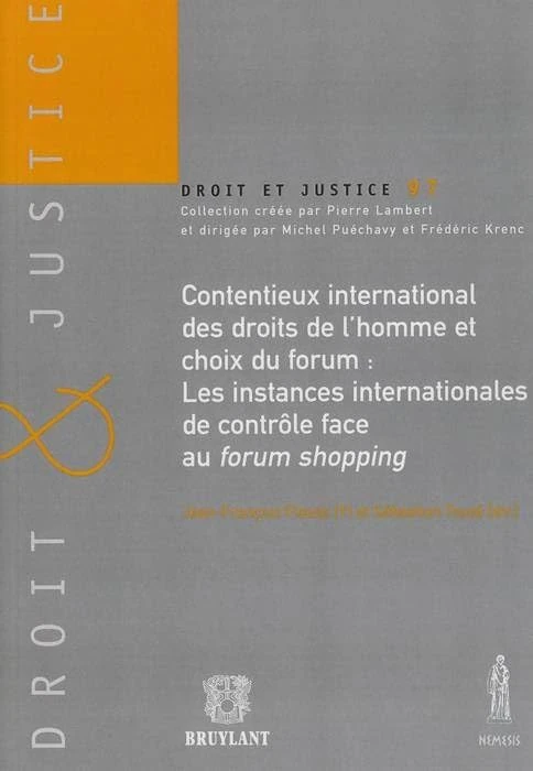 CONTENTIEUX INTERNATIONAL DES DROITS DE L'HOMME ET CHOIX DU FORUM : LES INSTANCE: )
