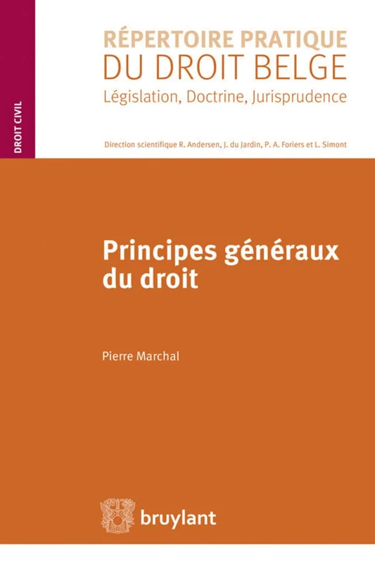 Principes généraux du droit Belge. Législation, doctrine, jurisprudence