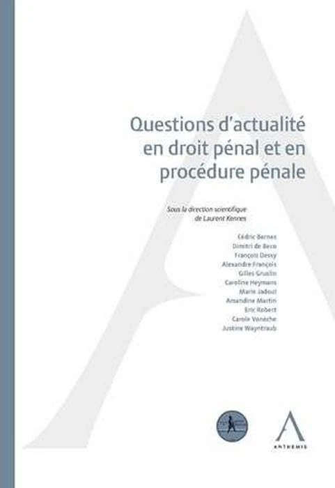 QUESTIONS D ACTUALITE EN DROIT PENAL ET EN PROCEDURE PENALE: Actes de colloque du 12 mai 2017