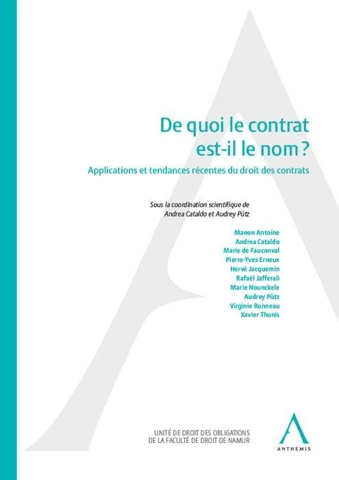 DE QUOI LE CONTRAT EST-IL LE NOM ?: APPLICATIONS ET TENDANCES RECENTES DU DROIT DES CONTRATS