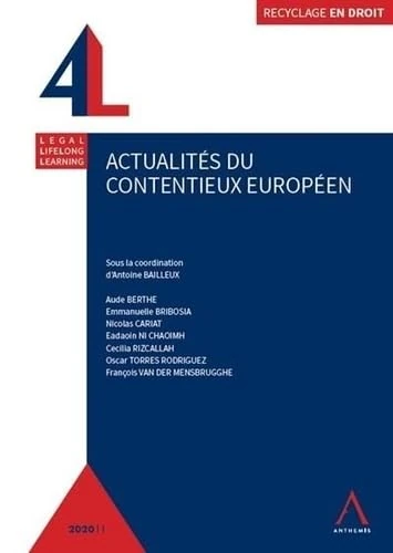Actualités du contentieux européen (2020)