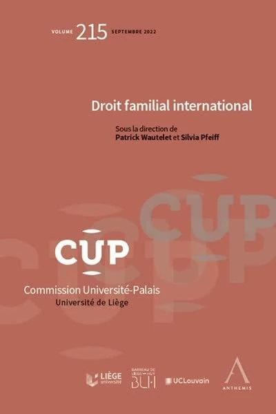 Droit international familial (Tome 215)