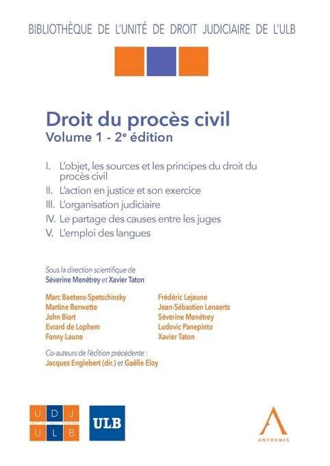 Droit du procès civil - Vol I (1): Tome 1