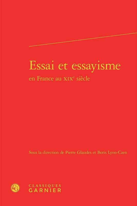 Essai et essayisme: 23