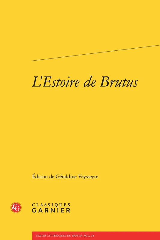 L'Estoire de Brutus: 33 (Textes Litteraires Du Moyen Age) - Image 1