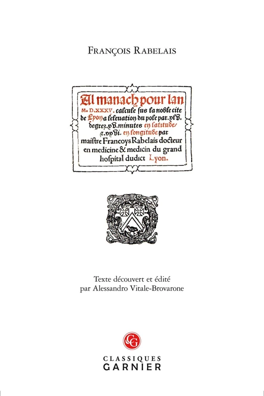 Almanach Pour l'An M.D.XXXV: 3 (Les Mondes de Rabelais)