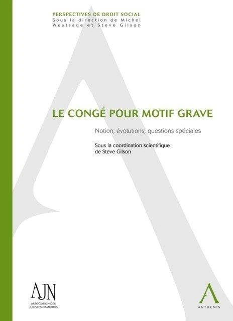 LE CONGÉ POUR MOTIF GRAVE: SOUS LA COORDINATION DE STEVE GILSON