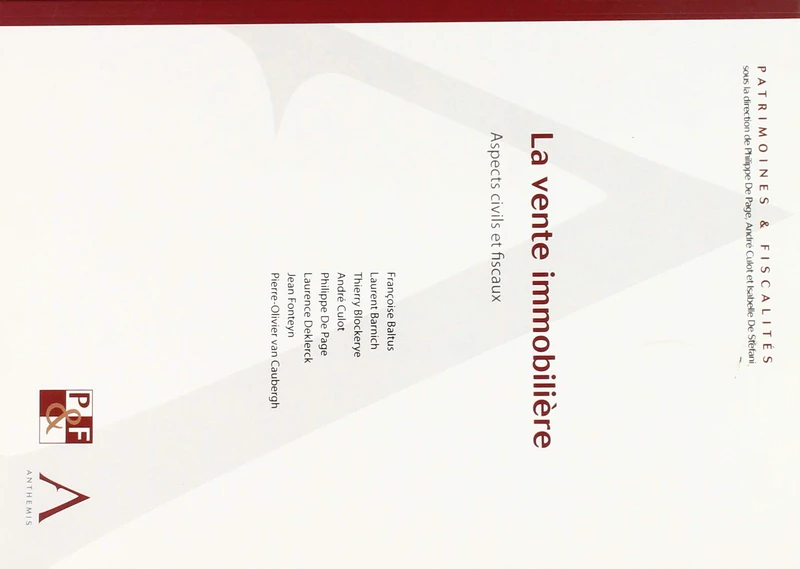 LA VENTE IMMOBILIERE: ASPECTS CIVILS ET FISCAUX