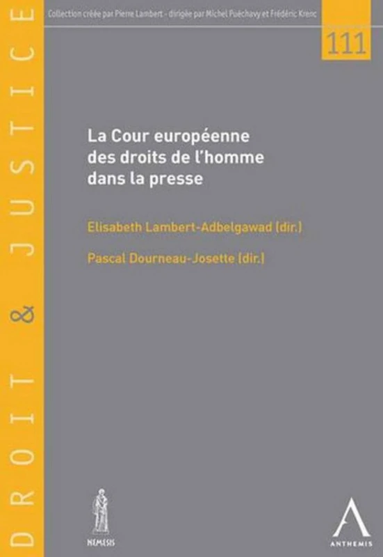 LA COUR EUROPÉENNE DES DROITS DE L'HOMME DANS LA PRESSE: SOUS LA DIRECTION DE PASCAL DOURNEAU-JOSETTE, ELISABETH LAMBERT ABDELGAWAD