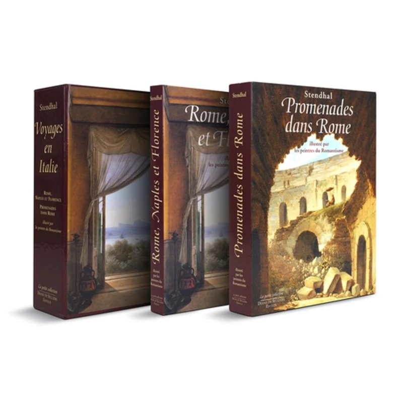 Voyages en Italie illustrés par les peintres du romantisme - 2 volumes: Coffret en 2 volumes : Rome, Naples et Florence ; Promenades dans Rome - Image 1