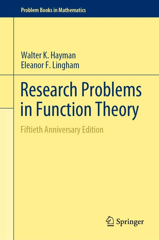 Research Problems in Function Theory: Fiftieth Anniversary Edition (Problem Books in Mathematics) - Image 1