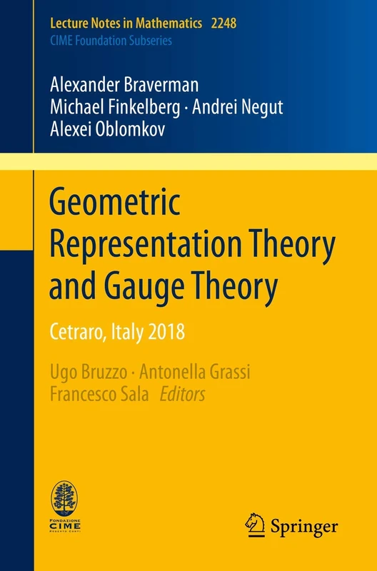 Geometric Representation Theory and Gauge Theory: Cetraro, Italy 2018: 2248 (Lecture Notes in Mathematics, 2248)
