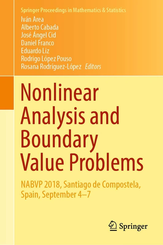 Nonlinear Analysis and Boundary Value Problems: NABVP 2018, Santiago de Compostela, Spain, September 4-7: 292 (Springer Proceedings in Mathematics & Statistics, 292)