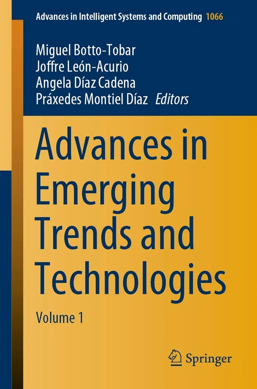 Springer Advances in Emerging Trends and Technologies Vol 1