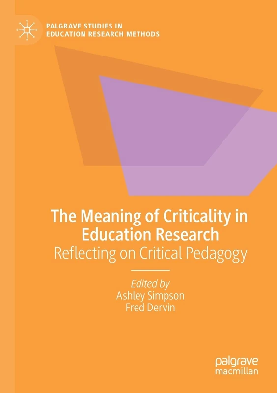 The Meaning of Criticality in Education Research: Reflecting on Critical Pedagogy (Palgrave Studies in Education Research Methods)