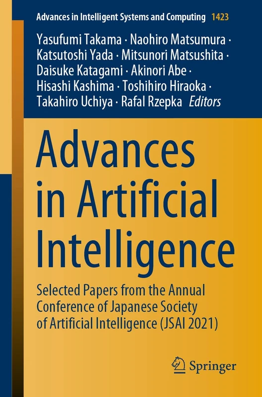 Springer Advances in Artificial Intelligence JSAI 2021 Book