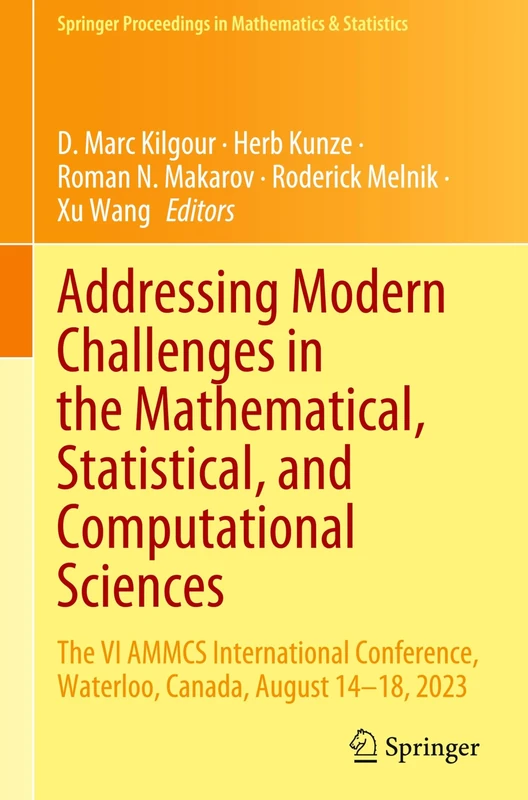 Addressing Modern Challenges in the Mathematical, Statistical, and Computational Sciences: The VI AMMCS International Conference, Waterloo, Canada, ... Proceedings in Mathematics & Statistics, 494)