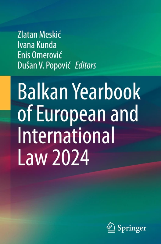 Springer Balkan Yearbook of European and International Law 2024