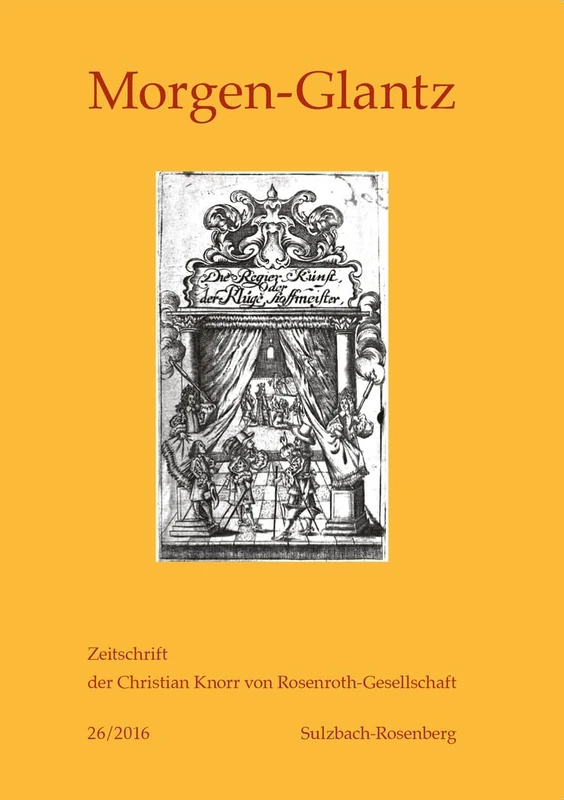 Morgen-Glantz - 26/2016: Zeitschrift der Christian Knorr von Rosenroth-Gesellschaft - Image 1