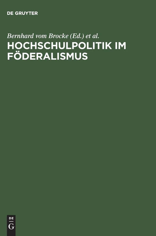Hochschulpolitik im Föderalismus: Die Hochschulkonferenzen der deutschen Bundesstaaten und Österreichs 1898–1918 (Protokolle) - Image 1