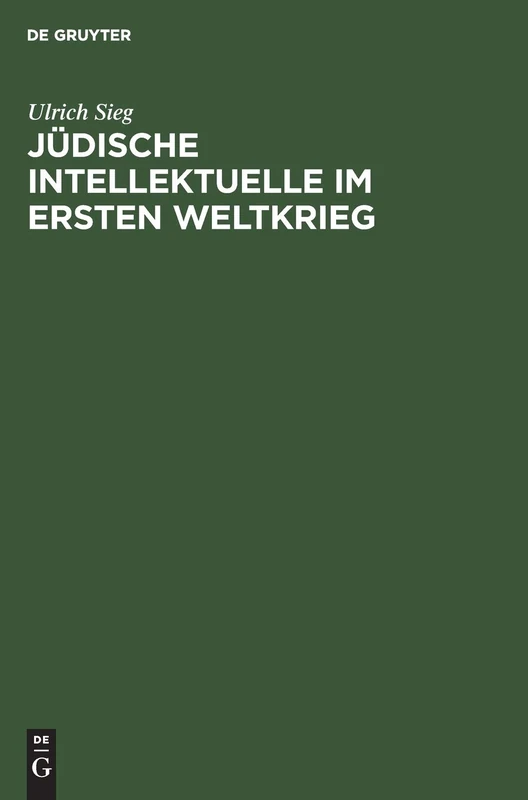Jüdische Intellektuelle im Ersten Weltkrieg: Kriegserfahrungen, Weltanschauliche Debatten Und Kulturelle Neuentwürfe