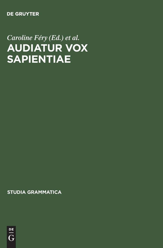 Audiatur Vox Sapientiae: A Festschrift for Arnim Von Stechow: 52 (Studia Grammatica) - Image 1