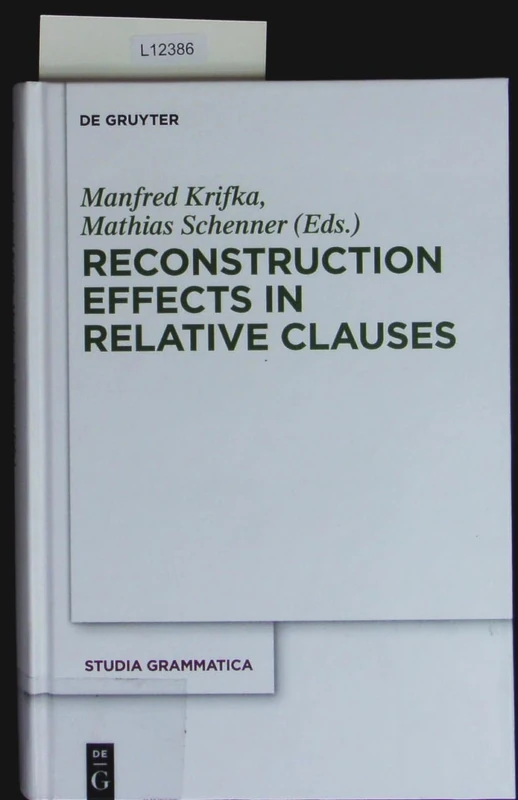 Reconstruction Effects in Relative Clauses: 75 (Studia grammatica, 75)