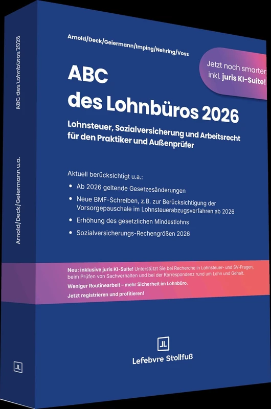 ABC des Lohnbüros 2026: Lohnsteuer, Sozialversicherung und Arbeitsrecht - das Wichtigste zu allen relevanten Bereichen der Lohn- und Gehaltsabrechnung - Image 1