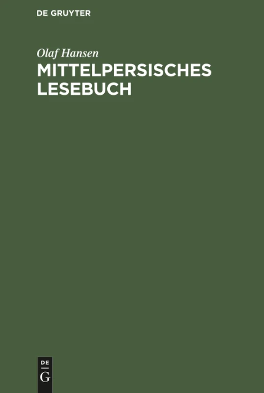 Mittelpersisches Lesebuch